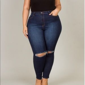 Plus Size Denim w/cut